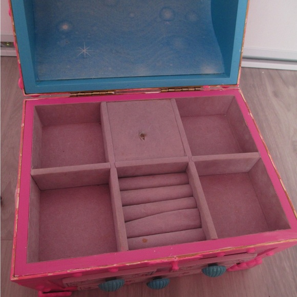 Unique Hand-Painted Pink Treasure Chest Music Box Jewelry Box - Picture 14 of 14